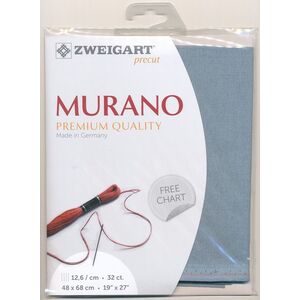 Zweigart Precut Murano Evenweave #3984, 32Ct/12.6St 48x68cm Slate Blue
