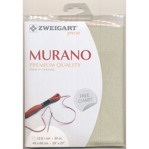 Zweigart Precut Murano Evenweave #3984, 32Ct/12.6St 48x68cm Light Olive Green