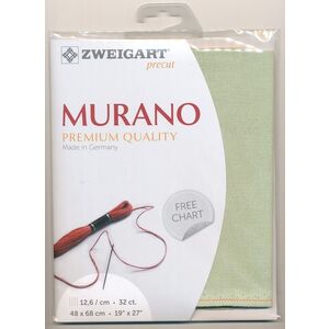 Zweigart Precut Murano Evenweave #3984, 32Ct/12.6St 48x68cm Sage Green