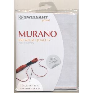 Zweigart Precut Murano Evenweave #3984, 32Ct/12.6St 48x68cm Silvery Moon
