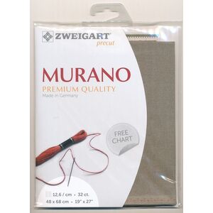 Zweigart Precut Murano Evenweave #3984, 32Ct/12.6St 48x68cm Granite Grey