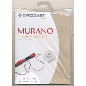 Zweigart Precut Murano Evenweave #3984.770 Platinum, 32Ct/12.6St 48x68cm
