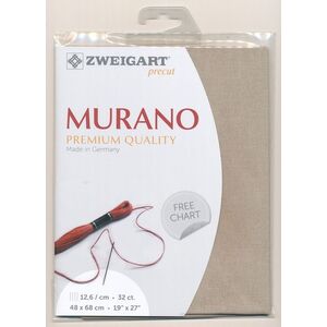 Zweigart Precut Murano Evenweave #3984.779 32Ct/12.6St 48x68cm Light Taupe