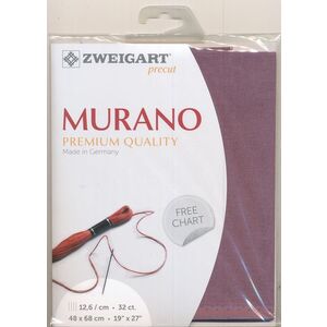 Zweigart Precut Murano Evenweave 32Ct/12.6St 48x68cm Plum