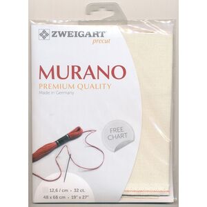 Zweigart Precut Murano Evenweave 32Ct/12.6St 48x68cm Light Cream