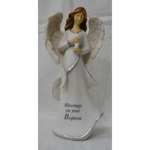 Baptism Heartwarmer Angel, Resin Angel Statue, 150mm High, Gift Boxed