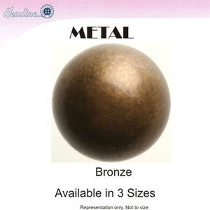 Vizzy Metal Buttons (Style 31) Dome, Shanked, Pack of 4, 11mm BRONZE TONE