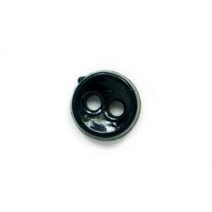 Hemline Buttons, Doll Button sz10 Black 6 mm, Pack of 12