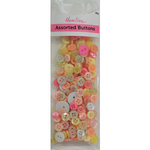 Hemline Buttons, Assorted Buttons, 50g Net, POT-POURRI