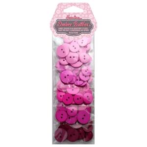 Ombre Buttons, Shades Of PINK, 90 buttons per pack