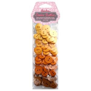 Ombre Buttons, Shades Of ORANGE, 90 buttons per pack
