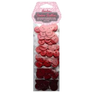 Ombre Buttons, Shades Of RED, 90 buttons per pack