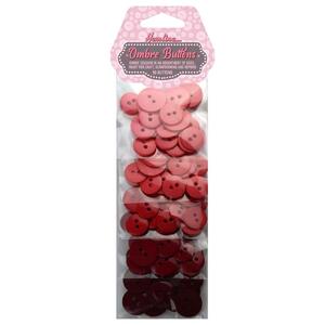 Ombre Buttons, Shades Of RED, 90 buttons per pack