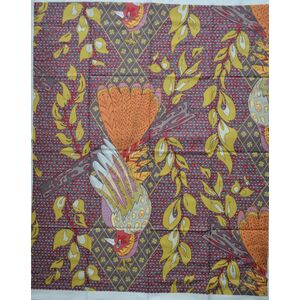 Leutenegger Fat Quarter HC1022, 46 x 55cm, 100% Cotton Bird, Pre-Cut