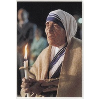 Mother Teresa Laminated Prayer Card, Holy Card, Inno Alla Vita,  Approx. 72mm X 105mm