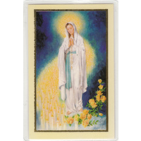 Our Lady Of Lourdes, Laminated Prayer Card, 110 x 70mm, Holy Card