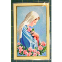 The Mystical Rose Laminated Prayer Card, 110 x 70mm, Holy Card