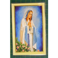 Prayer To Our Lady Of The Rosary Laminated Prayer Card, 110 x 70mm, Holy Card