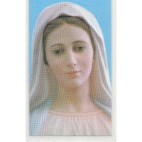 Our Lady Medjugorge Picture Card, Laminated, 120 x 71mm Holy Card