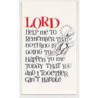 Laminated Holy Card, Lord Help Me, 110 x 65mm
