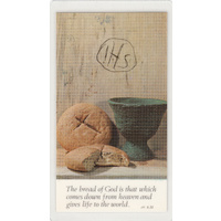 Father Series, Laminated Holy Picture Card, The Bread Of God, 105 x 60mm
