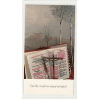 Father Series, Laminated Holy Picture Card, Road To Royal Service, 105 x 60mm