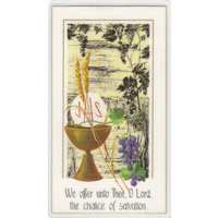 Shrine Series, Laminated Holy Picture Card, Chalice Of Salvation, 110 x 60mm