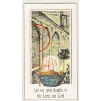 Shrine Series, Laminated Holy Picture Card, Thanks To The Lord, 110 x 60mm