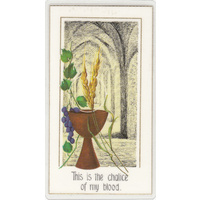 Shrine Series, Laminated Holy Picture Card, Chalice Of My Blood, 110 x 60mm