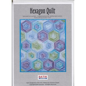 Batik Australia Quilt Pattern, HEXAGON, (Pattern / instructions only, no fabric)