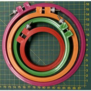Plastic Embroidery Hoop, Random Colour, Select Size