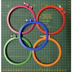 Plastic Embroidery Hoop, Random Colour, 10cm (4&quot;)