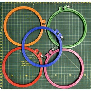 Plastic Embroidery Hoop, Random Colour, Size: 13cm (5&quot;)