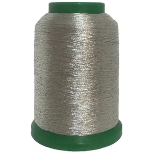 Amann Isamet 0501 SILVER Metallic Embroidery Thread, 1000m Cone