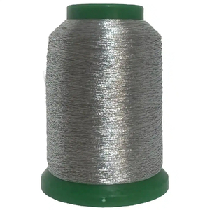 Amann Isamet 0511 SILVER Metallic Embroidery Thread, 1000m Cone