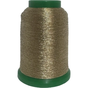 Amann Isamet 0532 GOLD DARK GREEN Metallic Embroidery Thread, 1000m Cone