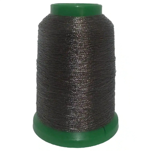Amann Isamet 1874 DARK GREY ANTHRAZIT Metallic Embroidery Thread, 1000m Cone