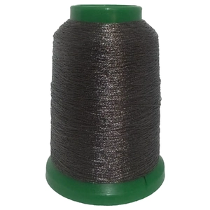 Amann Isamet 1874 DARK GREY ANTHRAZIT Metallic Embroidery Thread, 1000m Cone