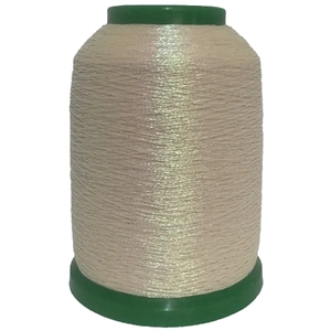 Amann Isamet 9940 IVORY Metallic Embroidery Thread, 1000m Cone