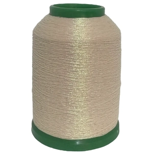 Amann Isamet 9941 IVORY ROSE Metallic Embroidery Thread, 1000m Cone