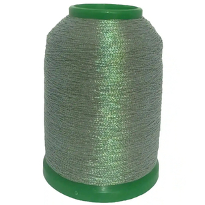 Amann Isamet 9944 PASTEL DARK GREEN Metallic Embroidery Thread, 1000m Cone