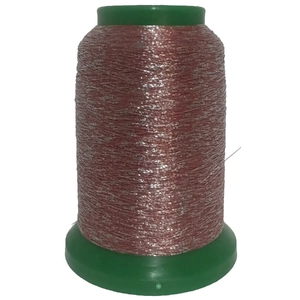 Amann Isamet 9952 SILVER LIGHT RED Metallic Embroidery Thread, 1000m Cone