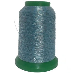 Amann Isamet 9955 SILVER LIGHT BLUE Metallic Embroidery Thread, 1000m Cone
