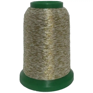 Amann Isamet 9964 GOLD WHITE Metallic Embroidery Thread, 1000m Cone