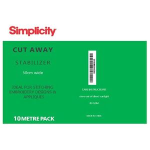 Medium Cut-Away WHITE Embroidery Stabiliser 500mm x 10m Quality Stabiliser