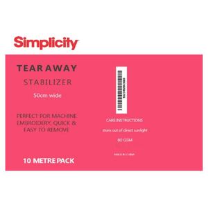 Tear-Away WHITE Embroidery Stabiliser 500mm x 10m Quality Stabiliser