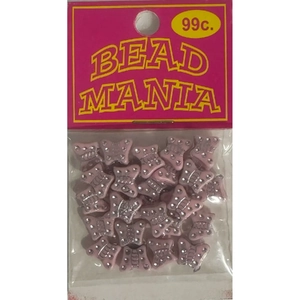Bead Mania Beads 10mm PINK Butterfly J3209.28, Fashion &amp; Craft Accessories