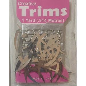 Creative Trims SILVER Tooth Shape Drop, 1 Yard Pack (Final Stock)
