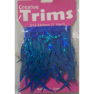 Creative Trims BLUE Tooth Shape Laser Trim, 1 Yard Pack (Final Stock)