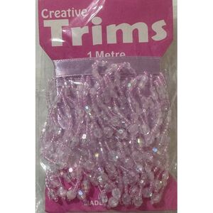 Creative Trims LILAC AB Elongated Pearl Drop, 1 Metre Pack (Final Stock)